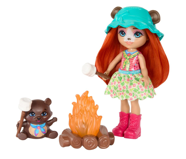 Mattel Enchantimals Wycieczka pod namiot + Lalka miś - 1212854 - zdjęcie 4
